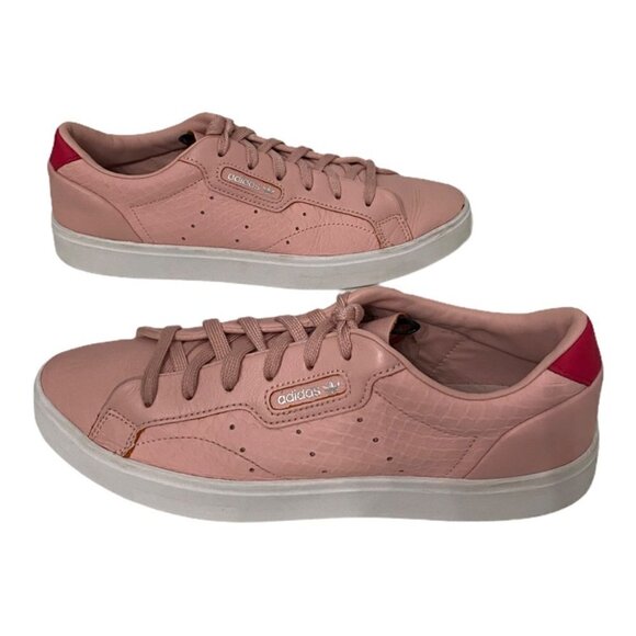 Adidas Leather Originals Blush Pink Leather Comfort Walking Sneakers, Size 8.5 - Picture 6 of 12